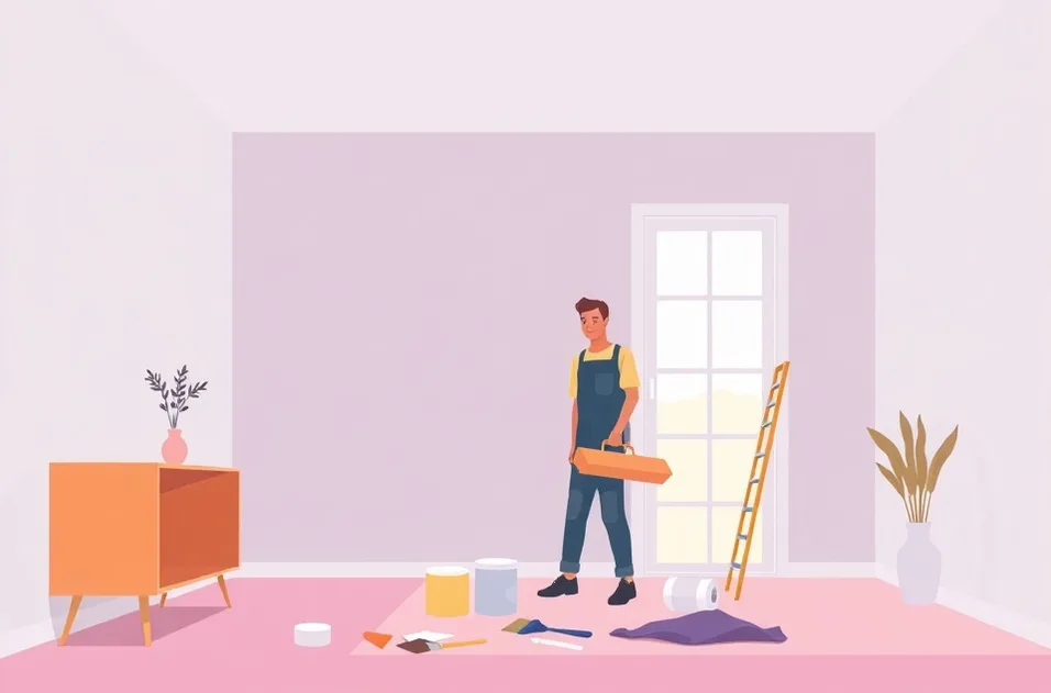 Intérieur rénové après travaux de peinture à Saint-Jean-de-Braye