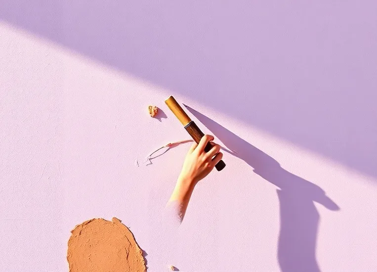 Application d'un enduit décoratif à la lisseuse sur un mur