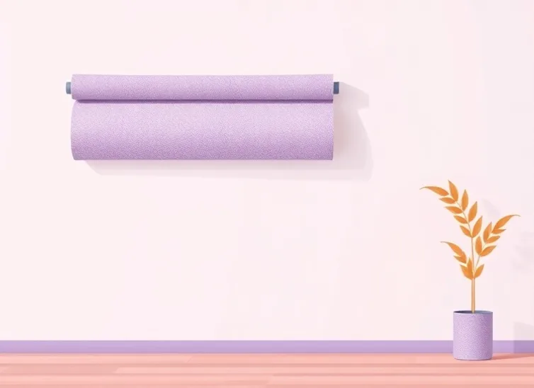 Pose de papier peint, rouleau et brosse à maroufler